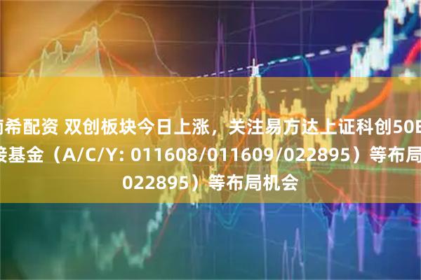楠希配资 双创板块今日上涨，关注易方达上证科创50ETF联接基金（A/C/Y: 011608/011609/022895）等布局机会