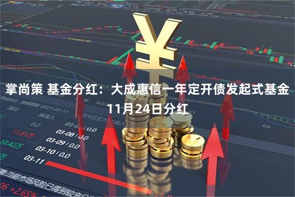 掌尚策 基金分红：大成惠信一年定开债发起式基金11月24日分红
